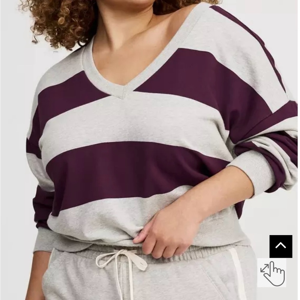 NWT Torrid Drop Shoulder V-Neck Pullover Size 3x